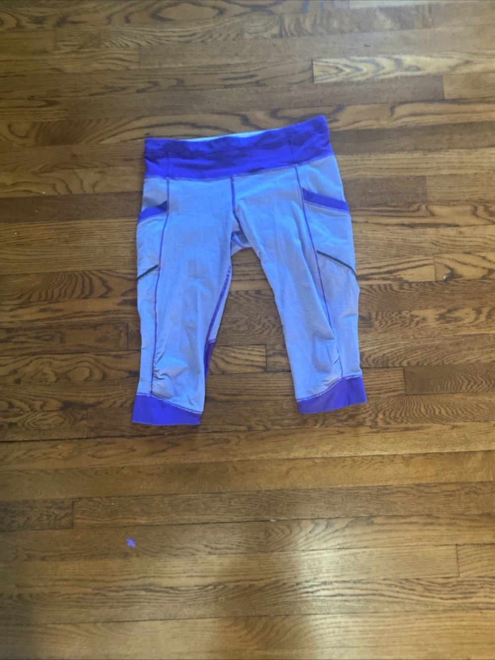Lululemon Run For Fun Bruised Berry Wee Stripe Purple Leggings Size 10